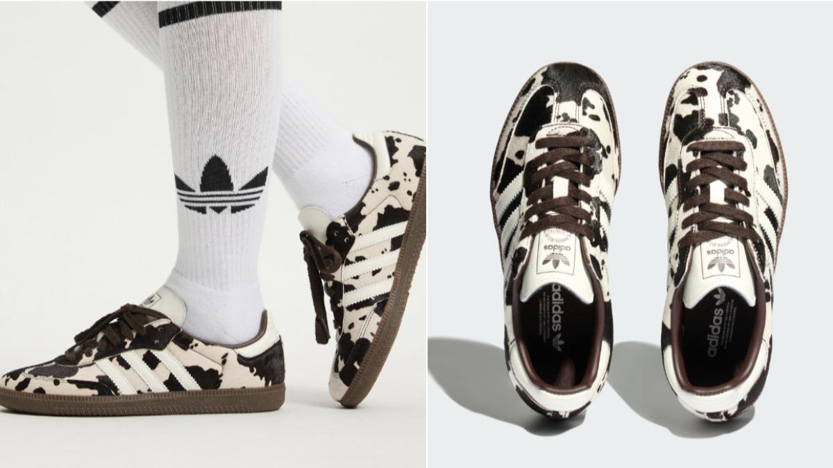adidas SAMBA OG 乳牛紋運動休閒鞋。（圖／翻攝自adidas官網）