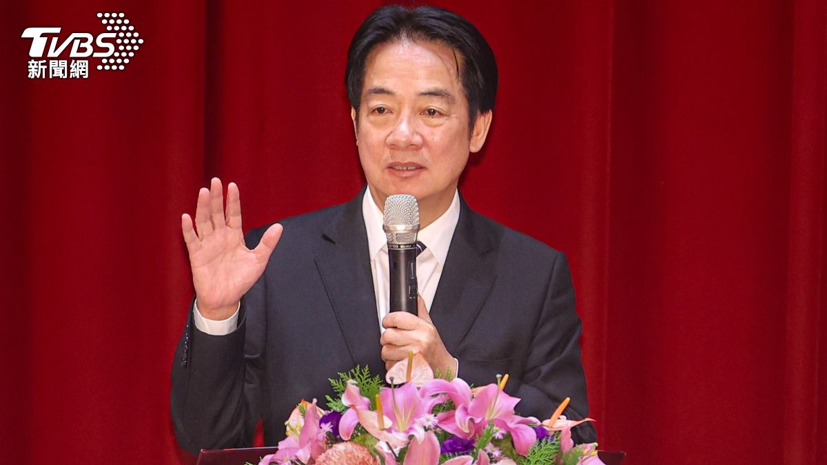 總統賴清德表示，他希望面對中國未來的威脅時，台灣第一步要用民主團結國家。（圖／中央社）