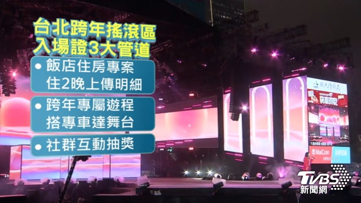 想入手台北跨年搖滾區入場證,又不想漏夜排隊,如今有3招。(圖/TVBS)