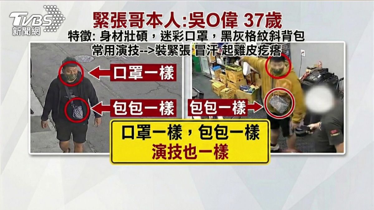 「緊張哥」又現身騙店家善心！「只差沒得金鐘獎」 演到冒汗.起雞皮疙瘩。(圖／TVBS)