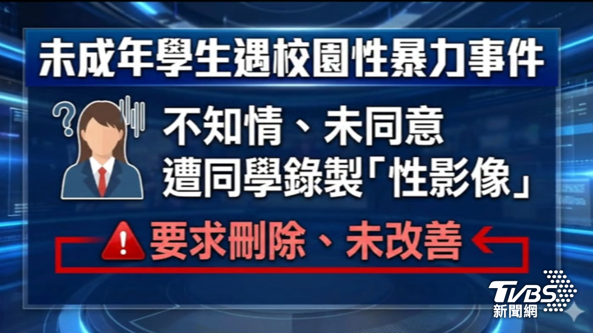 遇校園性影像事件 受害生盼設兒少求助平台（圖／TVBS）