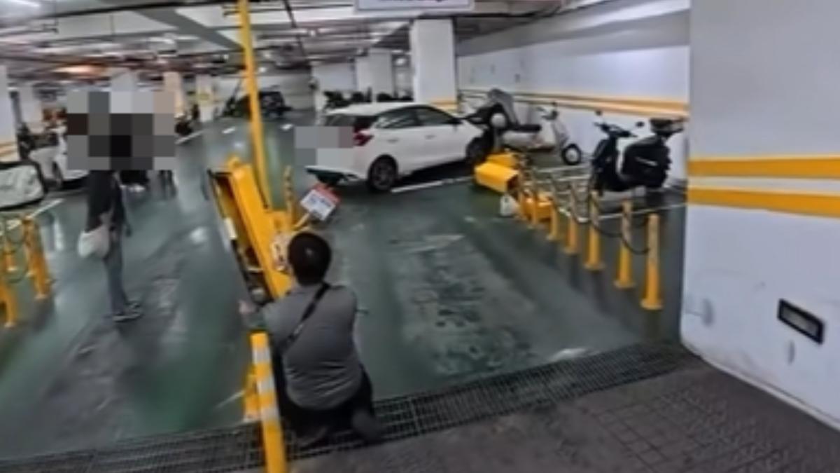 停車場-暴衝-飛撞-北市松山-租賃車-女駕駛-恍神
