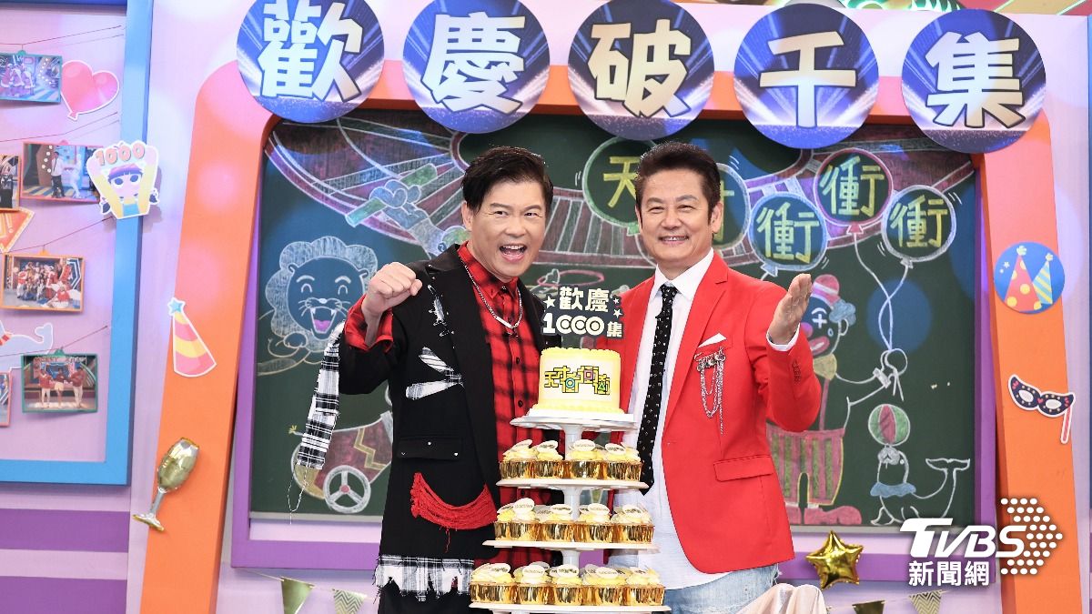 曾國城和徐乃麟進棚錄影。(圖/張哲鳴攝)