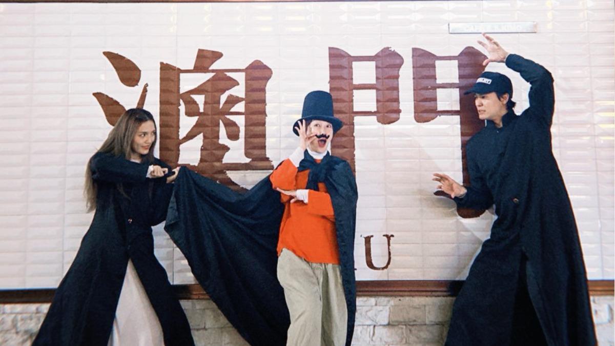 朵拉(右起)、巴鈺和風田演起「劇中劇」。(圖/TVBS)
