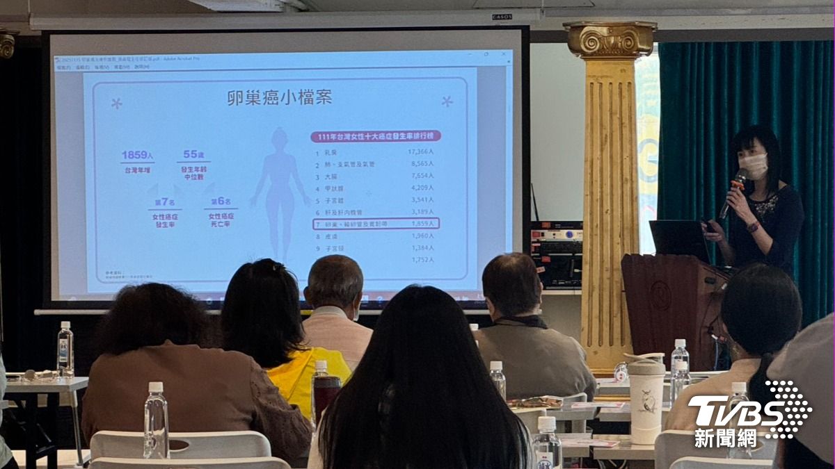高雄長庚紀念醫院婦產部婦癌科吳貞璇主任介紹卵巢癌治療新知。(圖/TVBS)