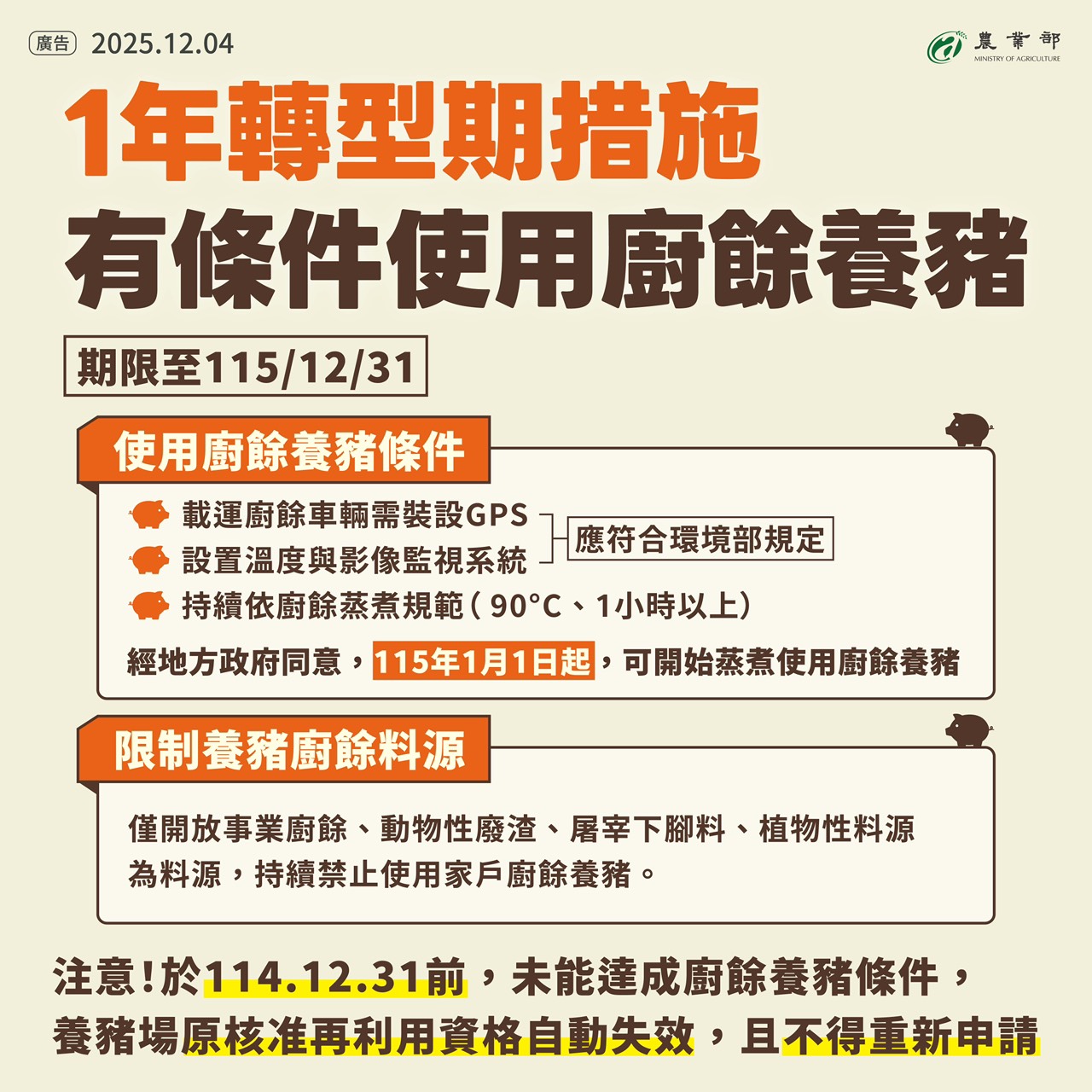 廚餘-廚餘新制-廚餘養豬-廚餘養豬轉型-禁止廚餘養豬-廚餘非洲豬瘟-廚餘分類-廚餘清潔隊-廚餘回收-廚餘減量-廚餘減少-廚餘分流