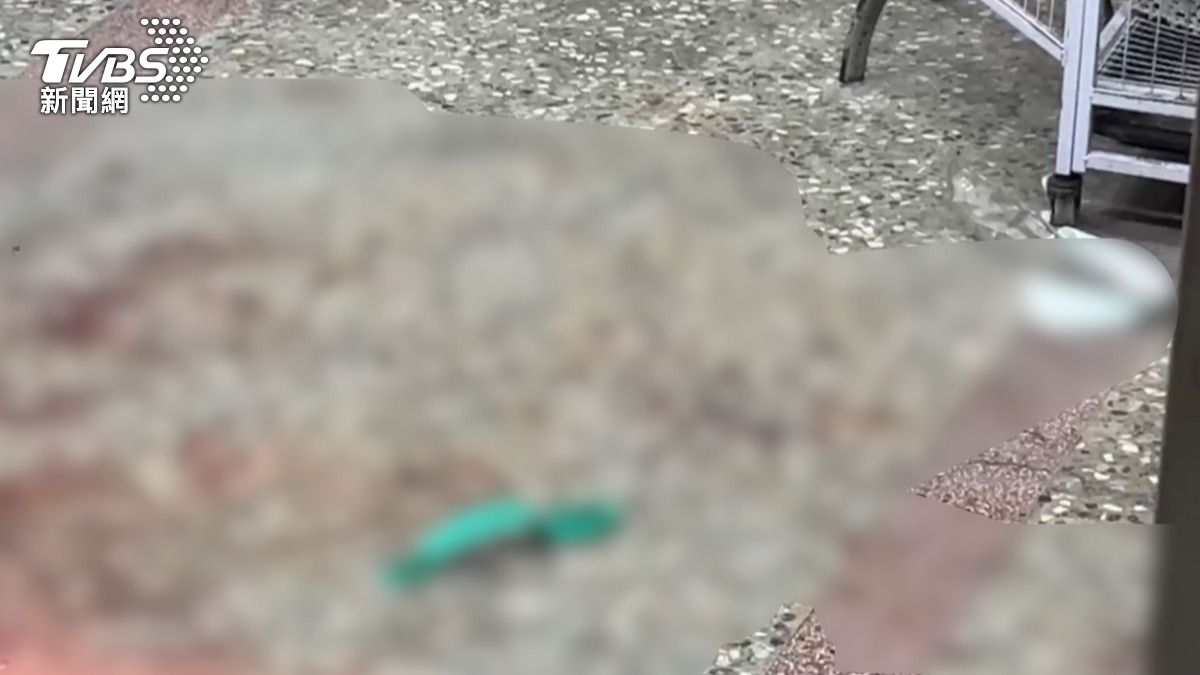 老闆娘遭兇嫌狠砍,血流滿地亡。(圖/TVBS)