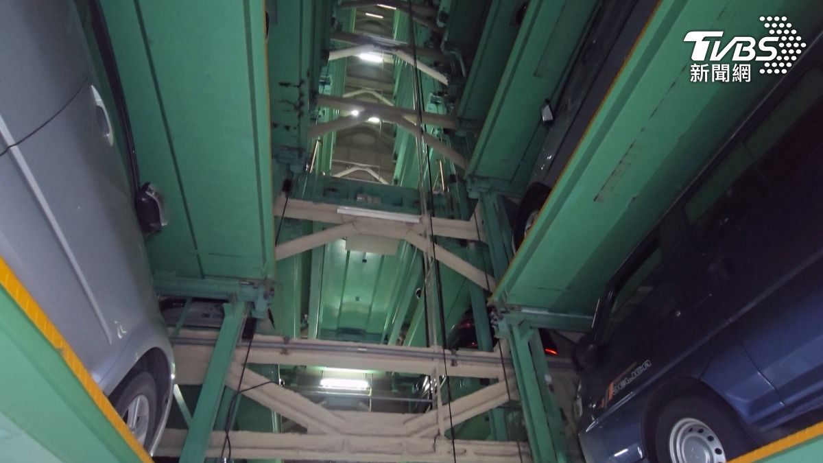 機械式停車塔是現代都市解決停車空間不足的重要設施,但其安全性備受關注。(圖/TVBS)