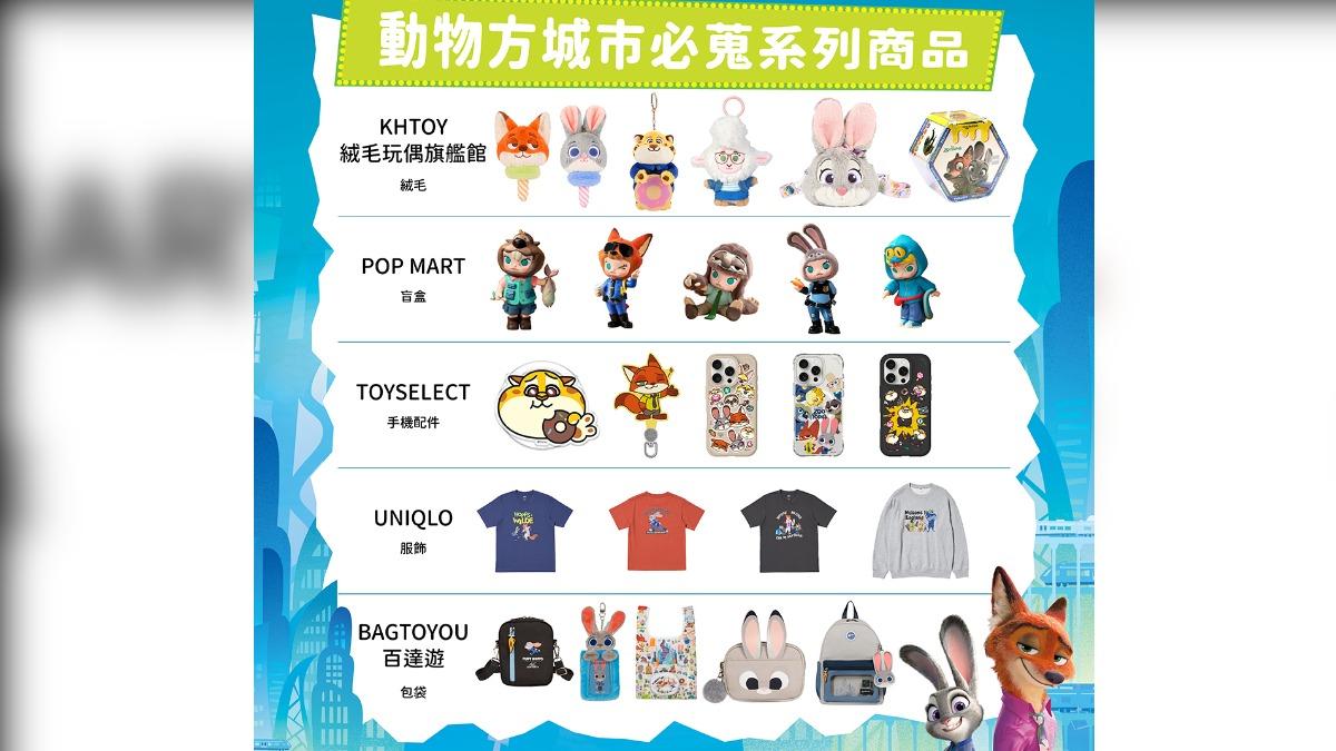 《動物方城市2》系列商品也熱賣中。(圖/迪士尼影業提供)