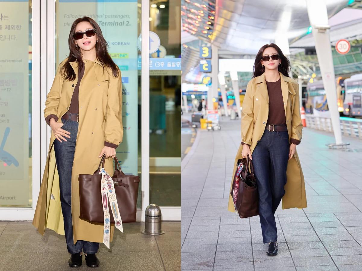 南韓女演員金世正以 Longchamp 全套造型(含太陽眼鏡) 亮相。(圖/翻攝自Longchamp官網)