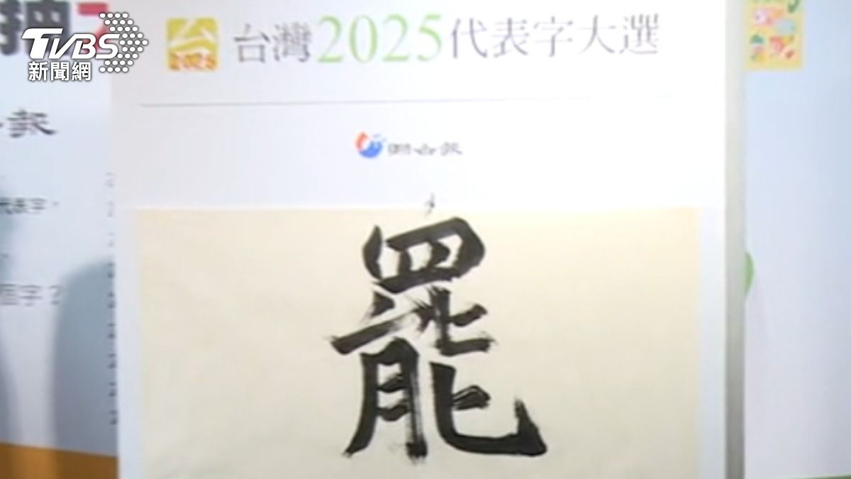2025年度代表字是「罷」。（圖／TVBS）