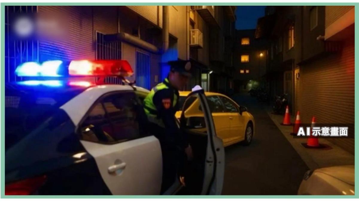 深夜攔計程車 警逮「六通緝犯」。(圖/AI示意)