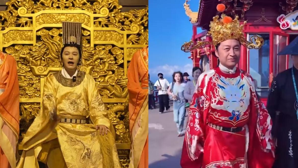 大陸演員鄭國霖與馬景濤也都在「景區」打工。（圖／翻攝微博）