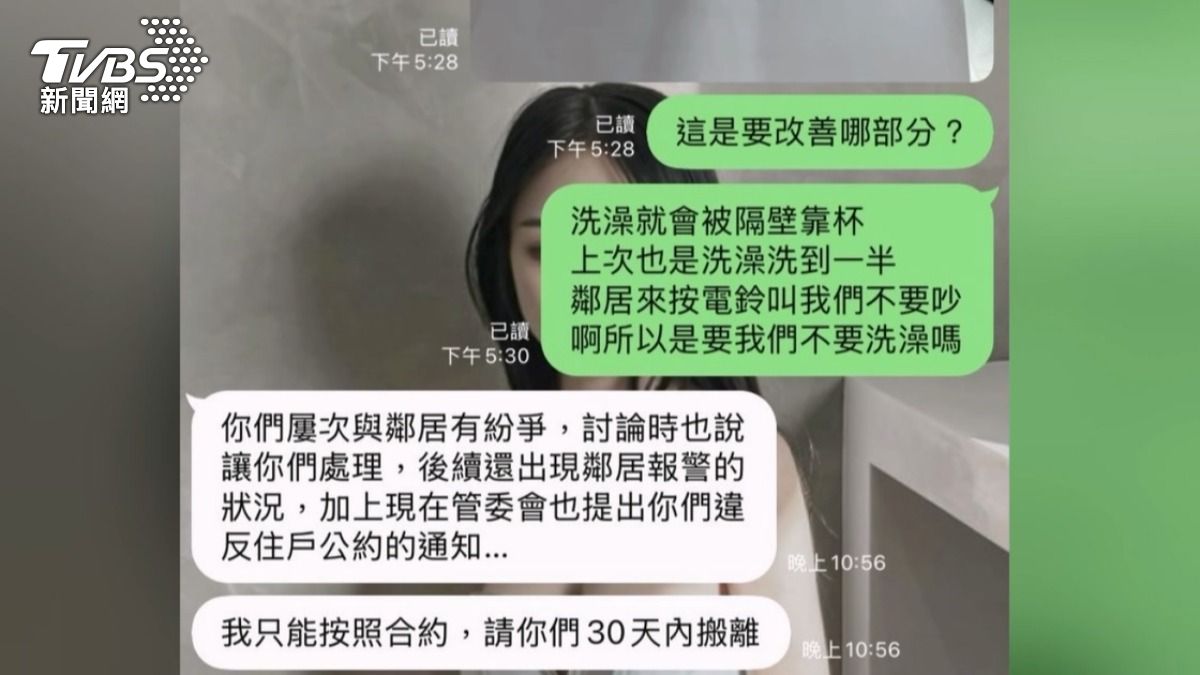 這些投訴最終導致房東要求租客在30天內搬離,同時扣除押金。(圖/TVBS)