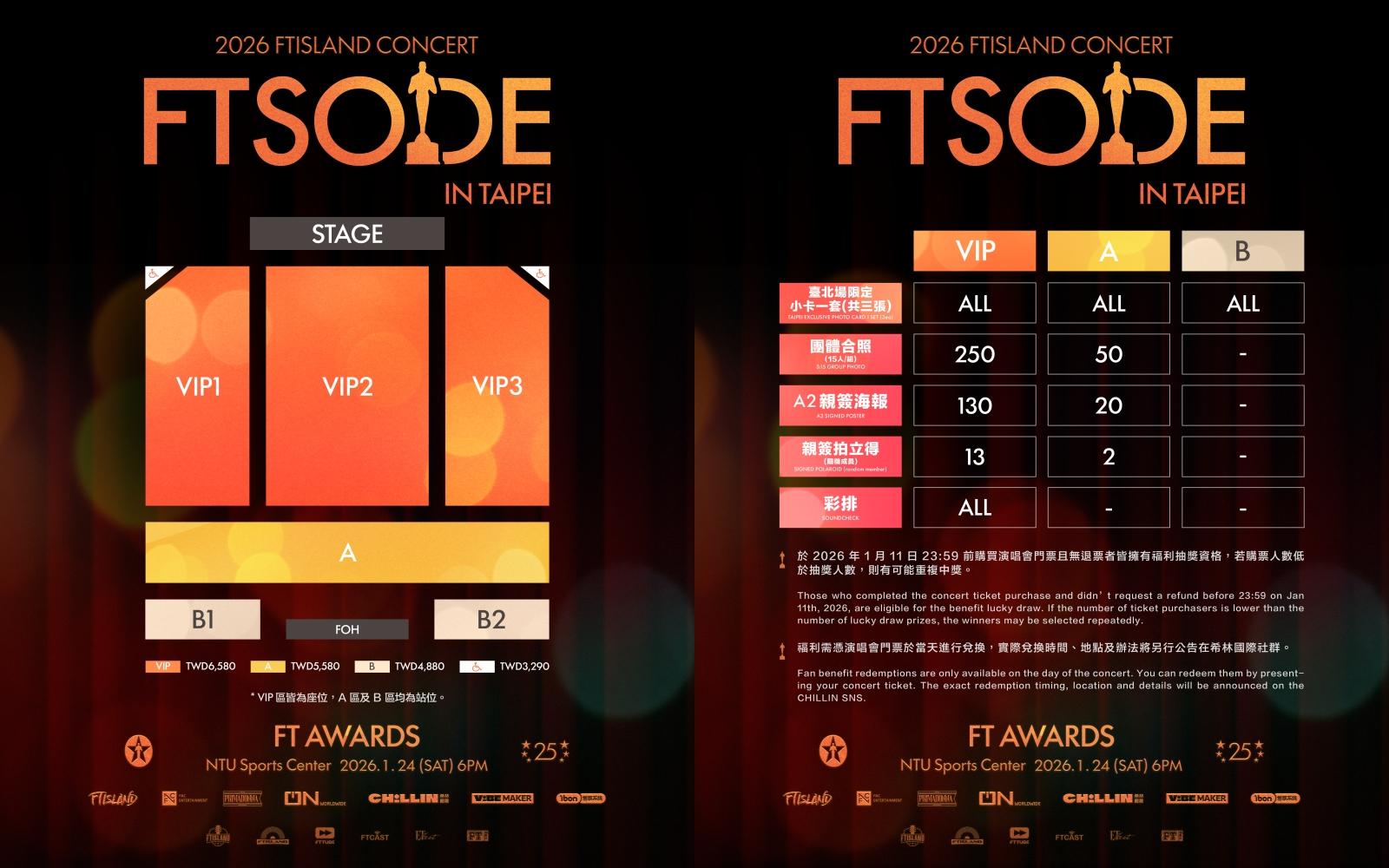 FTISLAND明年1月演唱會將以頒獎典禮為主題,票價、座位跟福利一併公開。(圖/希林國際提供)