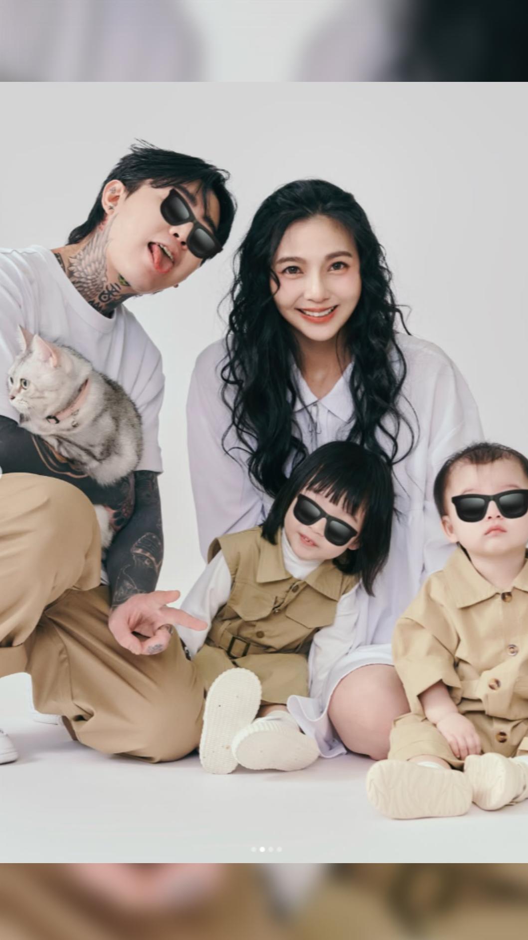 陳緗妮(莉婭)和歌手謝和弦2021年登記結婚,婚後育有2個可愛女兒。(圖/翻攝自Instagram/liyameowcat)