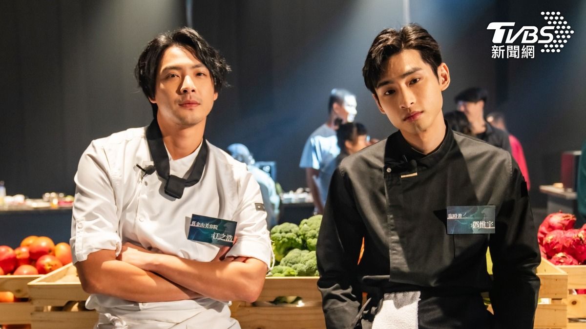 連晨翔與章廣辰在美食競賽節目上成為競爭對手。（圖／TVBS）