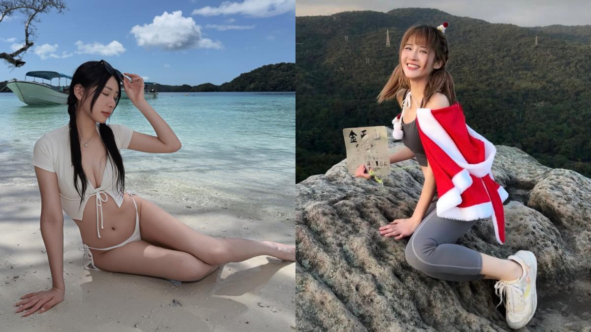 全台急凍！樂天女孩辣穿比基尼「豐滿彈出」　她笑：冷到手都在抖