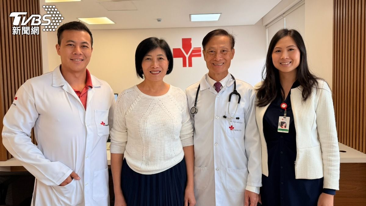 葉倫群的妻女是堅實後盾,兒子也在醫院內服務。(圖/TVBS特派記者朱光弘攝)