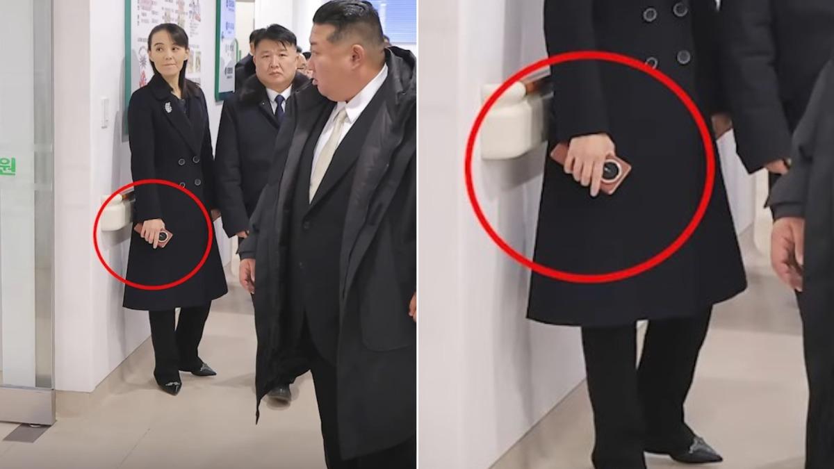 金與正手持「智慧型摺疊機」被拍 韓媒:疑中國品牌旗艦機
