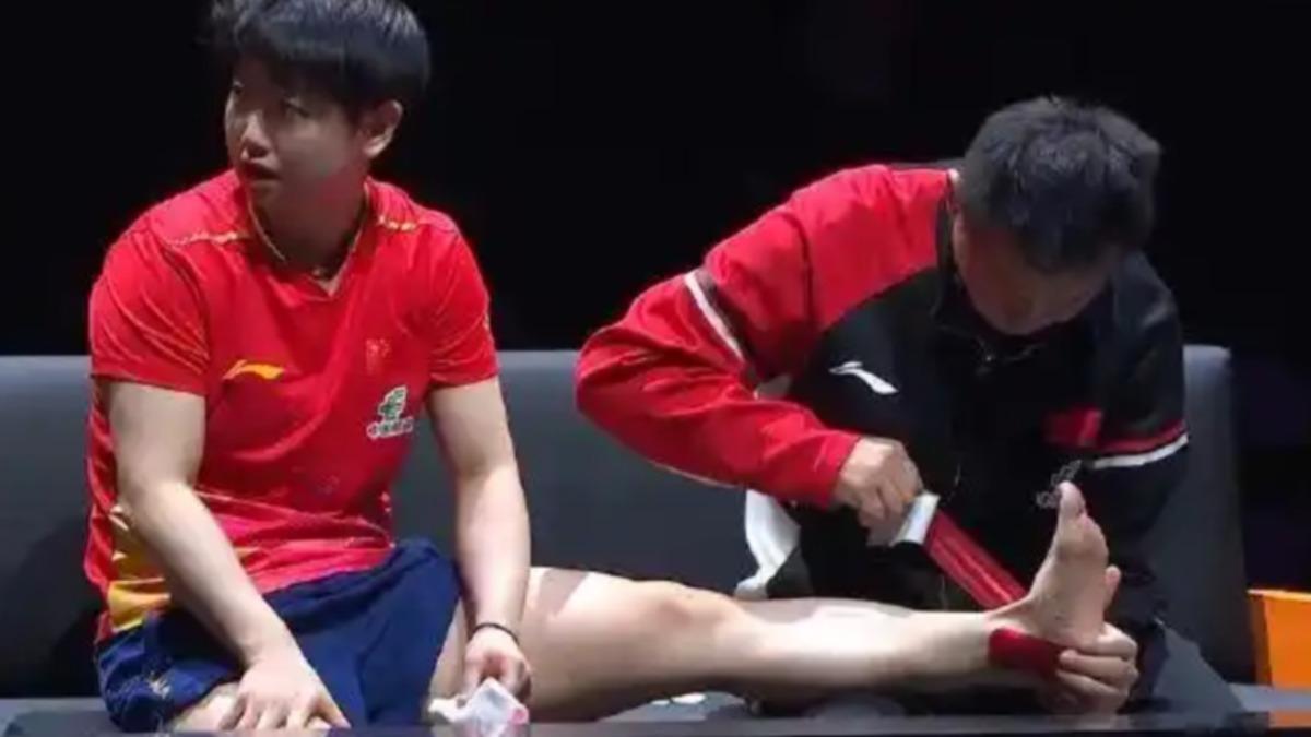 孫穎莎罕見請求醫療暫停。(圖/大陸央視)