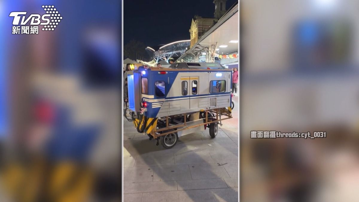 車主是一名頭髮花白的男子,因夢想成為火車司機而自行改裝車輛圓夢。(圖/翻攝threads)