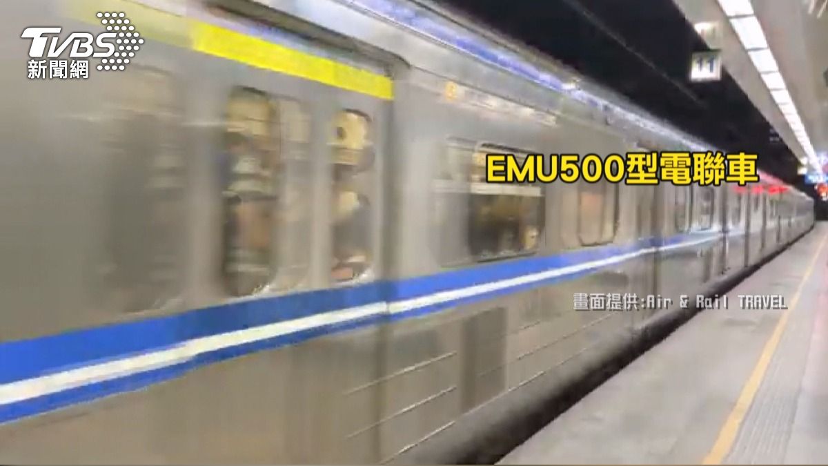 這台迷你區間車完美復刻了台鐵EMU500型電聯車的特色。(圖/翻攝threads)