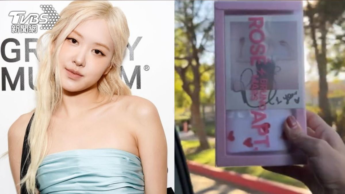 Rosé在洛杉磯啟動尋寶遊戲。(圖/翻攝自Rosé、vampirehollieIG)