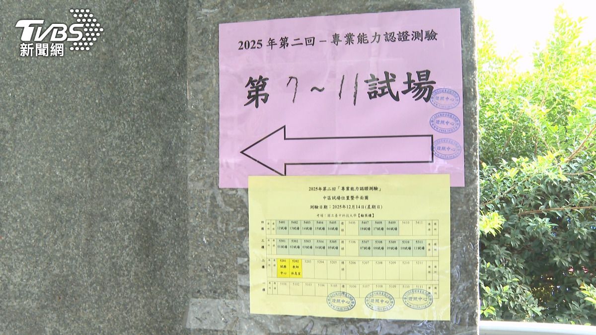 五專生返校「課本去哪了？」中科大教室出借當考場　未通知學生惹議。(圖／TVBS)