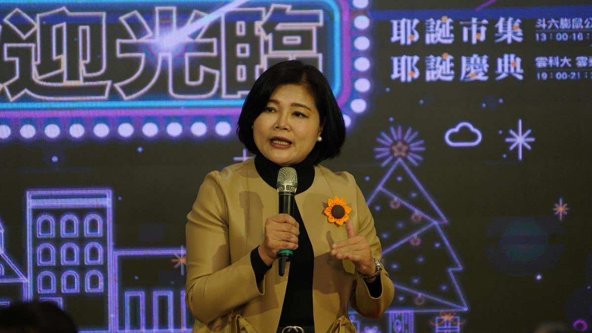 張麗善期盼透過耶誕盛會,讓更多家庭留下最幸福的年末回憶。(圖/雲林縣政府提供)