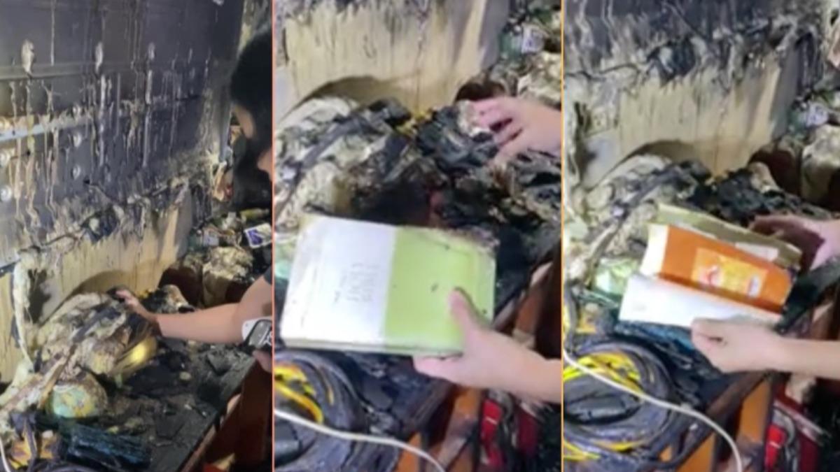 菲律賓一場大火毀了溫馨的家園，但屋主的聖經奇蹟般幾乎無損。（圖／翻攝自《InterAksyon》）