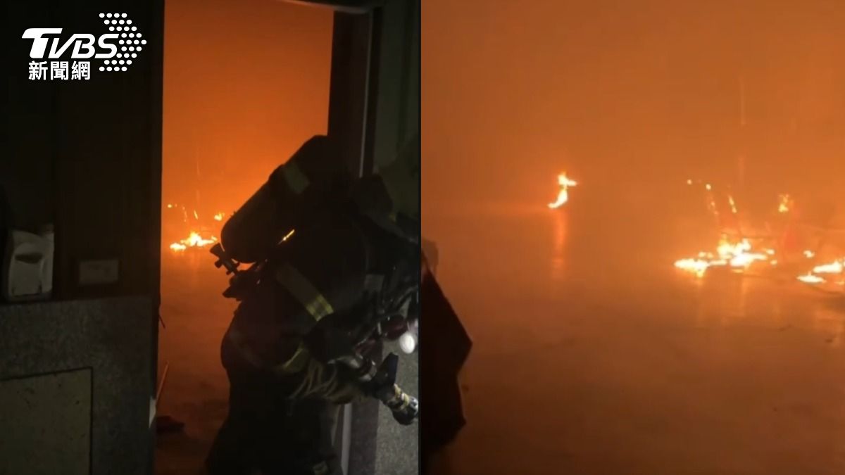 爆炸聲頻傳！高雄工廠火災烈焰狂燒、外牆變形　疑點蚊香引火