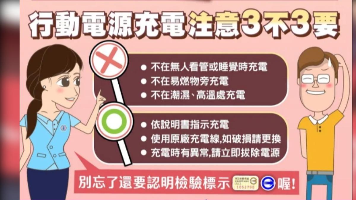 行動電源-起火-滅火-充電-鋰電池-爆炸-回收-行充