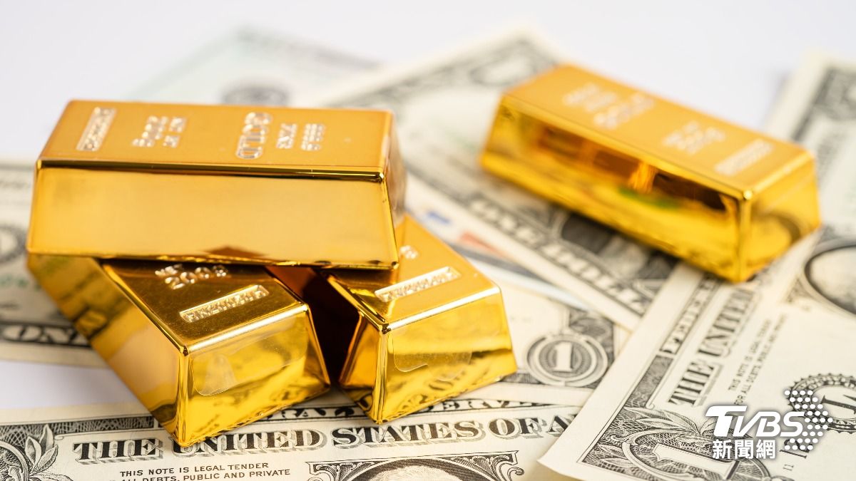 黃金價格在15日回吐漲幅，最終以小幅上漲作收。（示意圖／達志影像shutterstock）