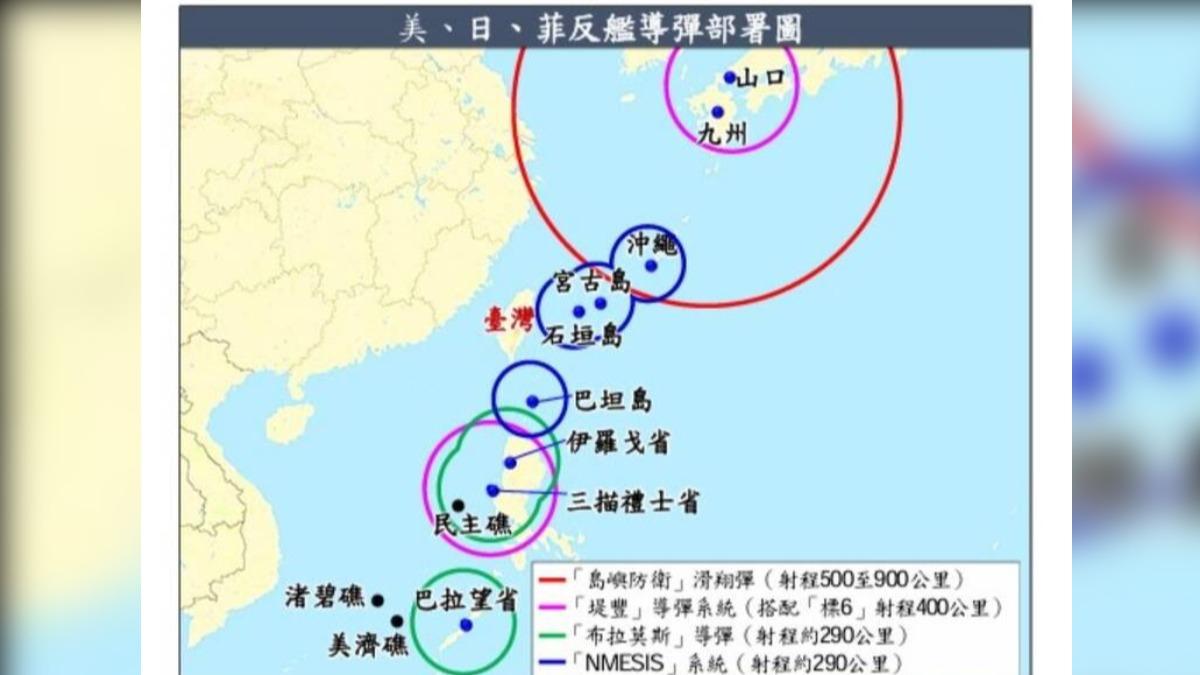 國安局指出,美軍「堤豐」飛彈系統已機動部署至第一島鏈。(圖/ 國安局)