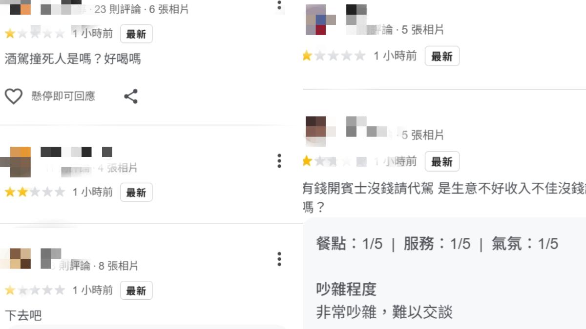 不少網友湧入留言區刷一星負評。（圖／翻攝自Google評論）