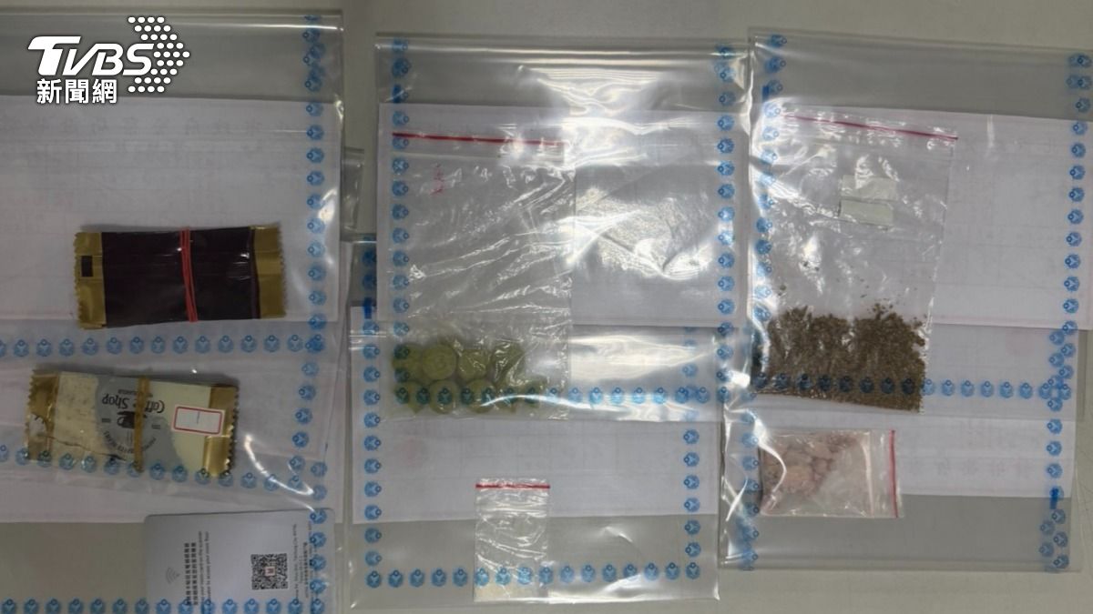 警方在車上搜出多種毒品。(圖/TVBS)