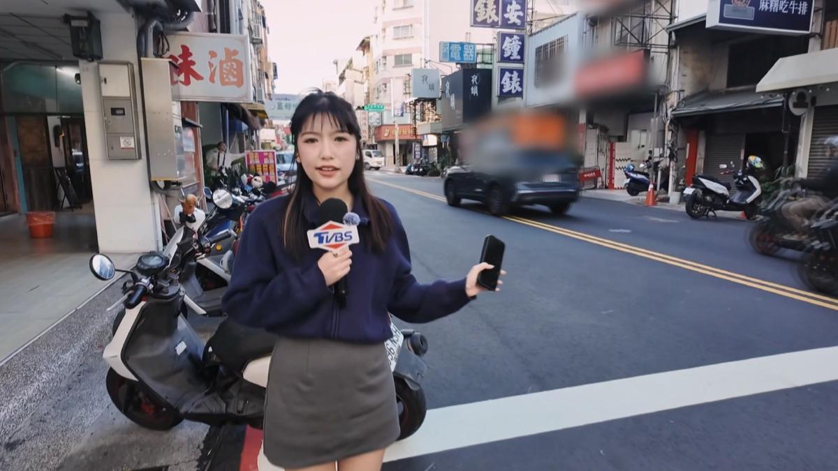 事件發生在台中西屯路二段靠近甘州五街處,當電商特約貨運司機停車卸貨。(圖/TVBS)