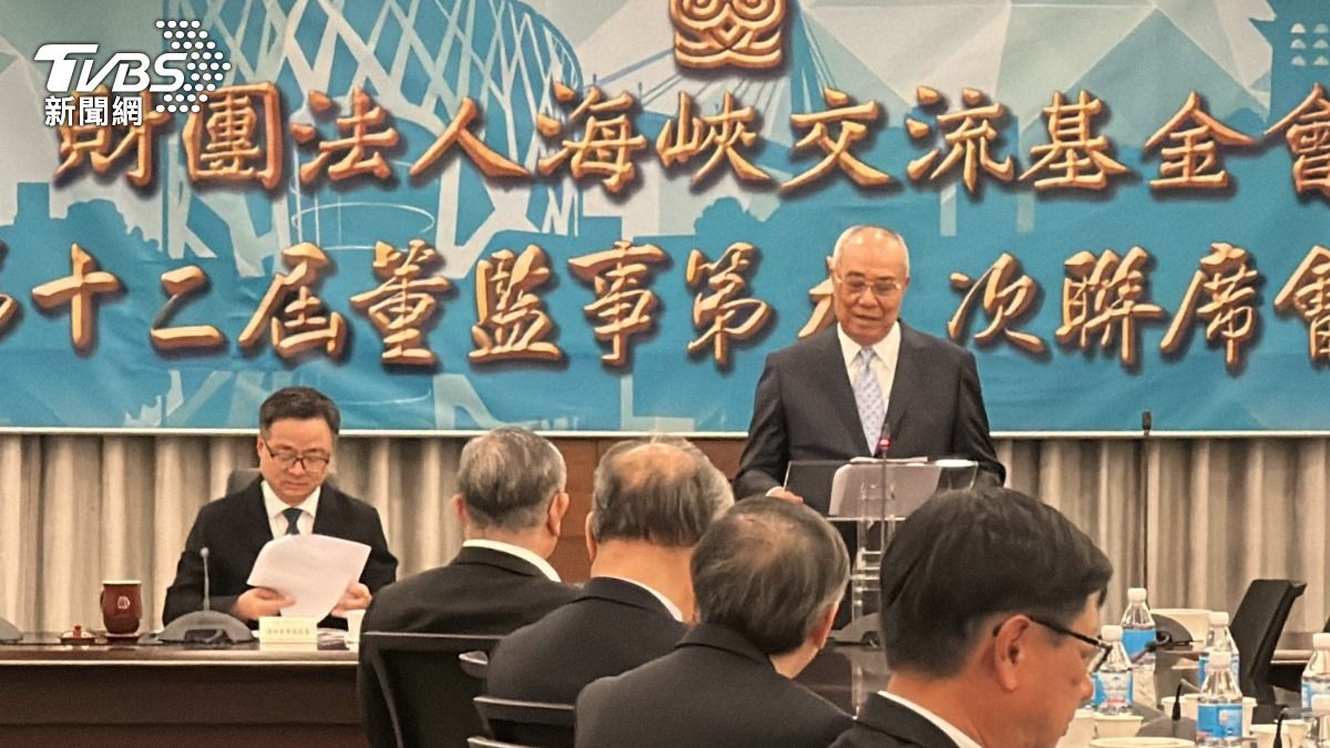 海基會董座吳豐山宣布下台。(圖/林茜妤攝)