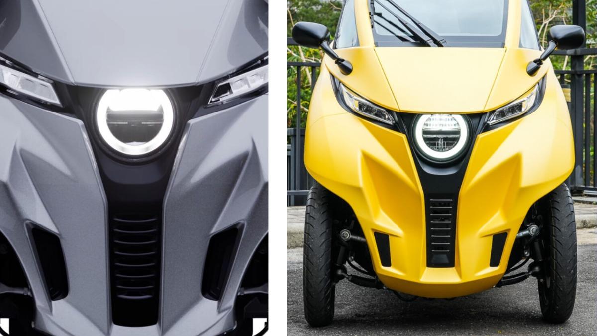 Lean3量產版跟原型車在外觀略有差異,進氣格柵、導流孔更大。(圖/Lean Mobility、地球黃金線)