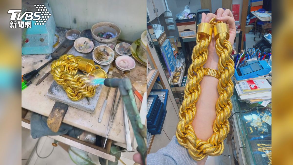 一年增值500萬！全台最粗黃金項鍊破1300萬，買家曝心聲。（圖／店家提供）