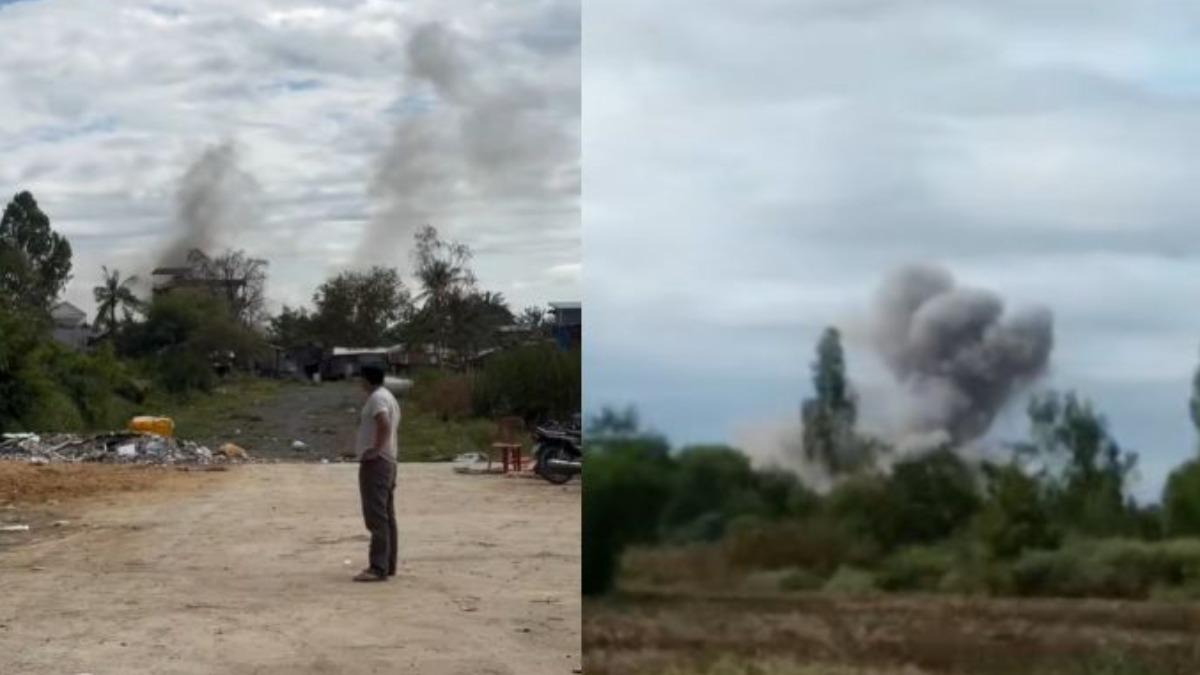 傳柬埔寨軍隊駐紮擬反攻　泰軍F-16戰機轟炸波別市畫面曝