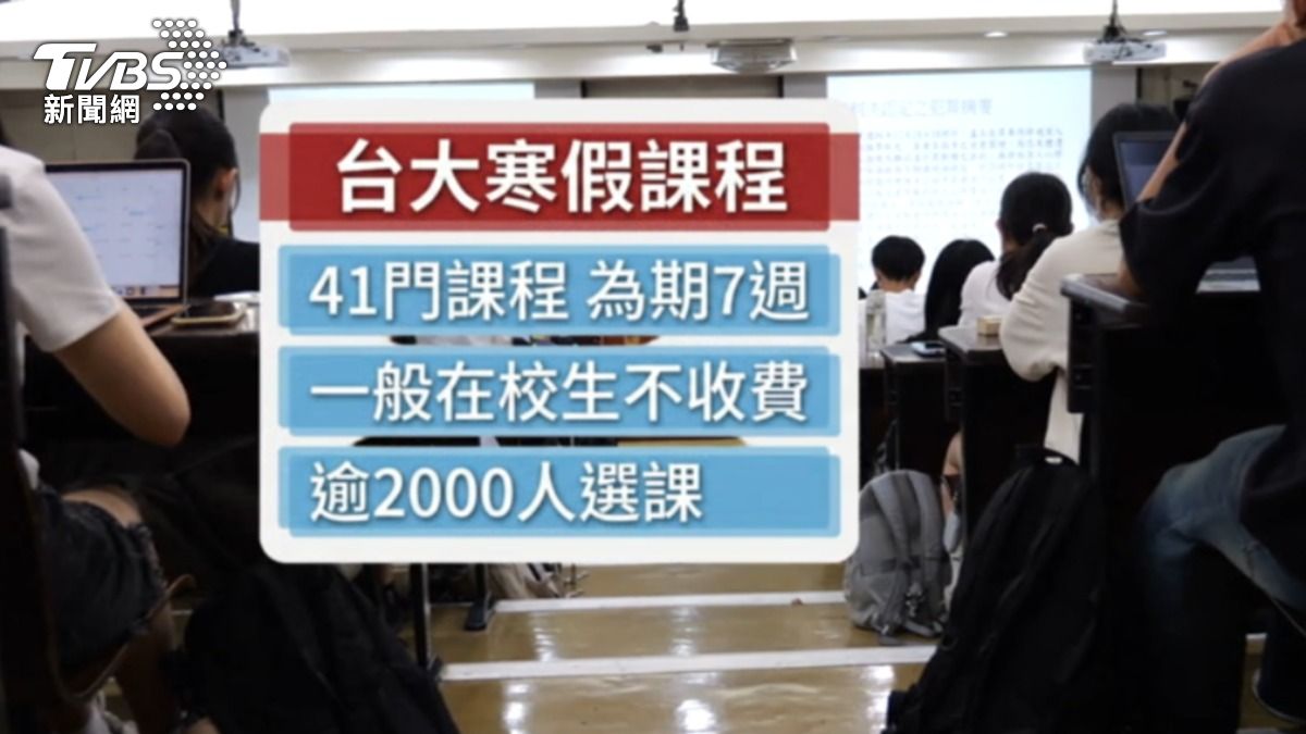 台大寒假課程有超過兩千人選課。(圖/TVBS)