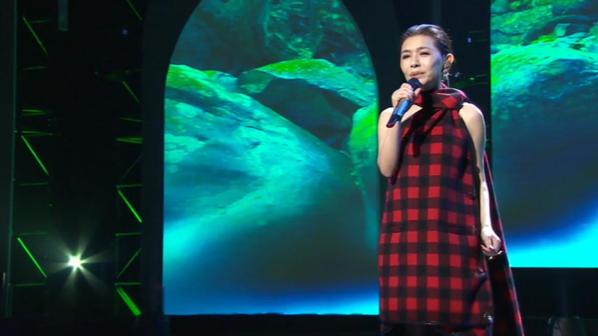 張清芳為節目獻唱經典歌曲。（圖／TVBS）