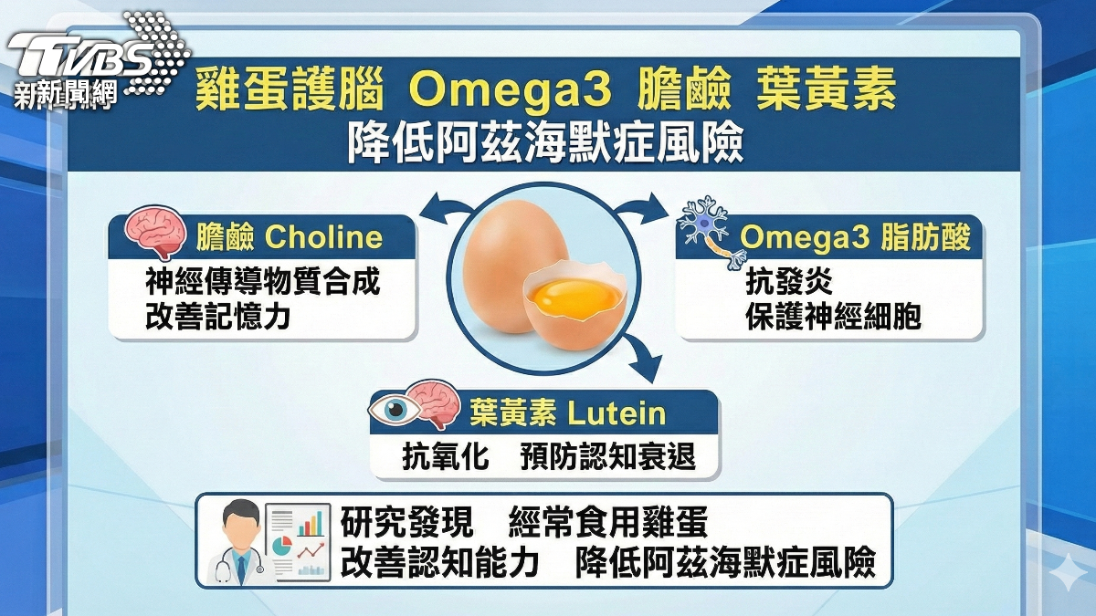 注意! 適量吃雞蛋 美研究:可降低罹失智風險 (圖/TVBS)