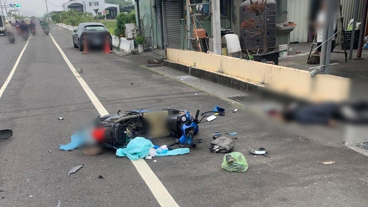 台南死亡車禍！左轉自小客碰撞機車　21歲男噴飛斷魂