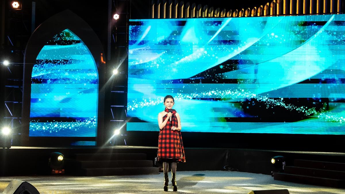 張清芳陪伴觀眾共度聖誕佳節。(圖/TVBS)