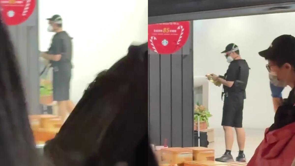 旅客直擊嫌犯作案過程。（圖／翻攝畫面）