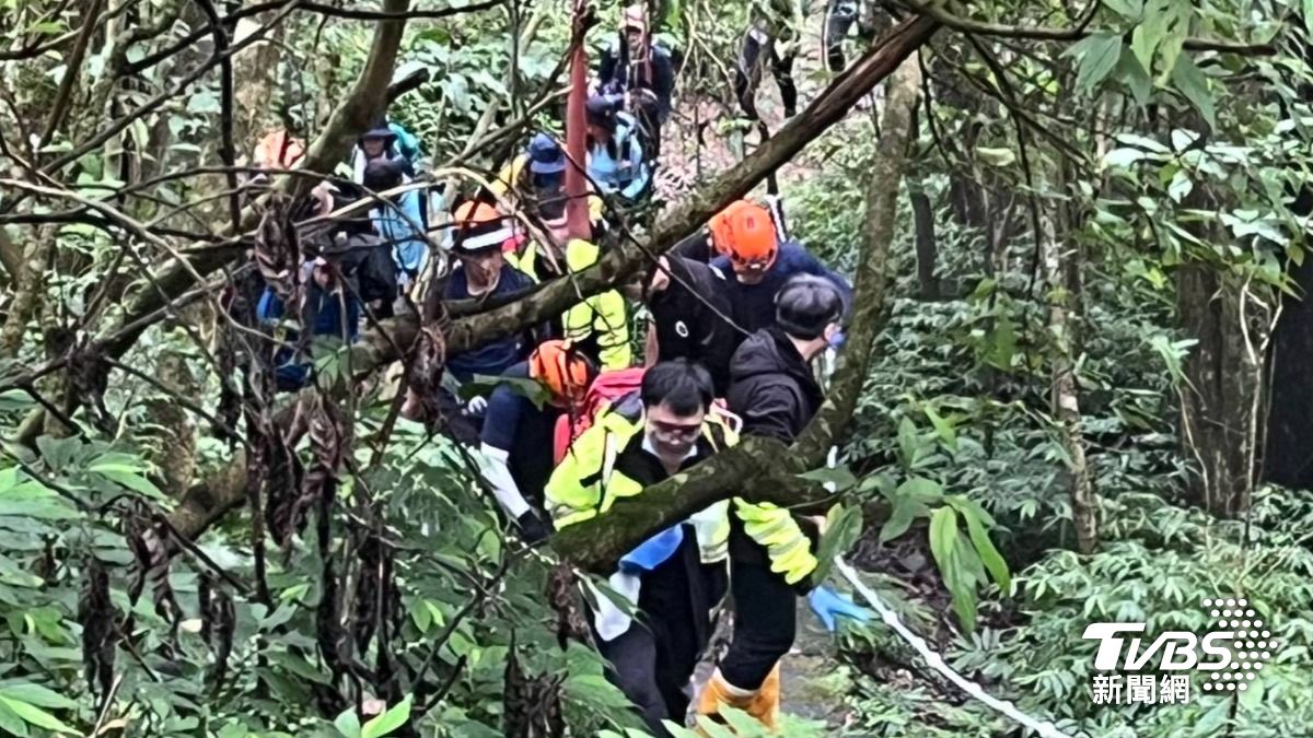 81歲鍾姓領隊突然倒地。（圖／TVBS）