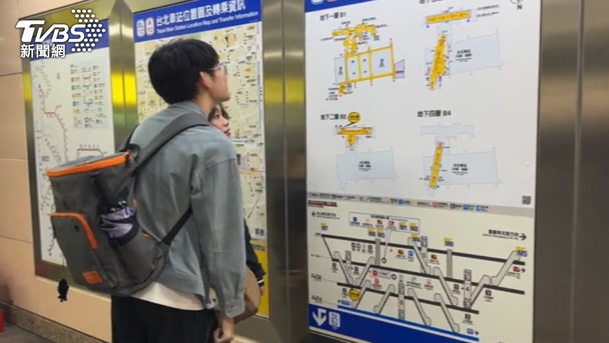 北車動線複雜宛如迷宮,民眾看地圖也「霧煞煞」。(圖/TVBS)
